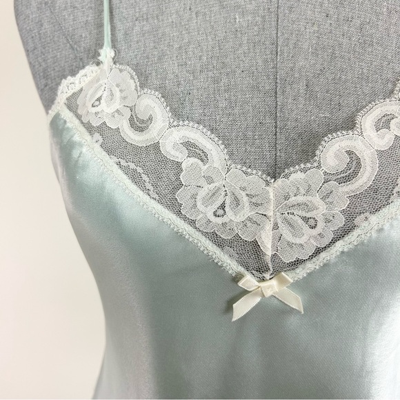 Vintage Juliana Mint Lace Trim Cami Tank‎ Top - Picture 7 of 8